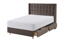 Silentnight Bloomsbury Charcoal Velvet Bed Frame with 4 Drawers