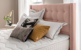 Bloomsbury Bed Frame Dusky Pink Lifestyle Headboard