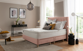 Silentnight Bloomsbury Dusky Pink Velvet Bed Frame with 4 Drawers