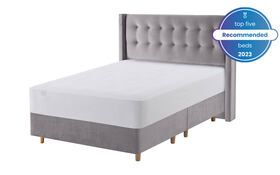 Bloomsbury Bed Frame Silver Cut Out With Mattress Top5