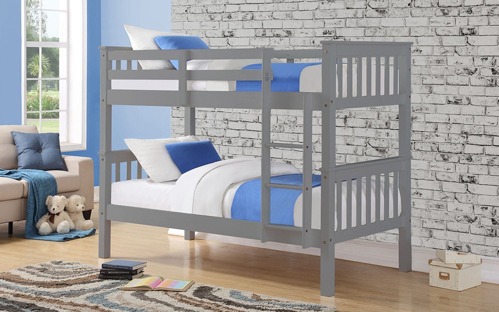 A Casper Wooden Bunk Bed in a child's room