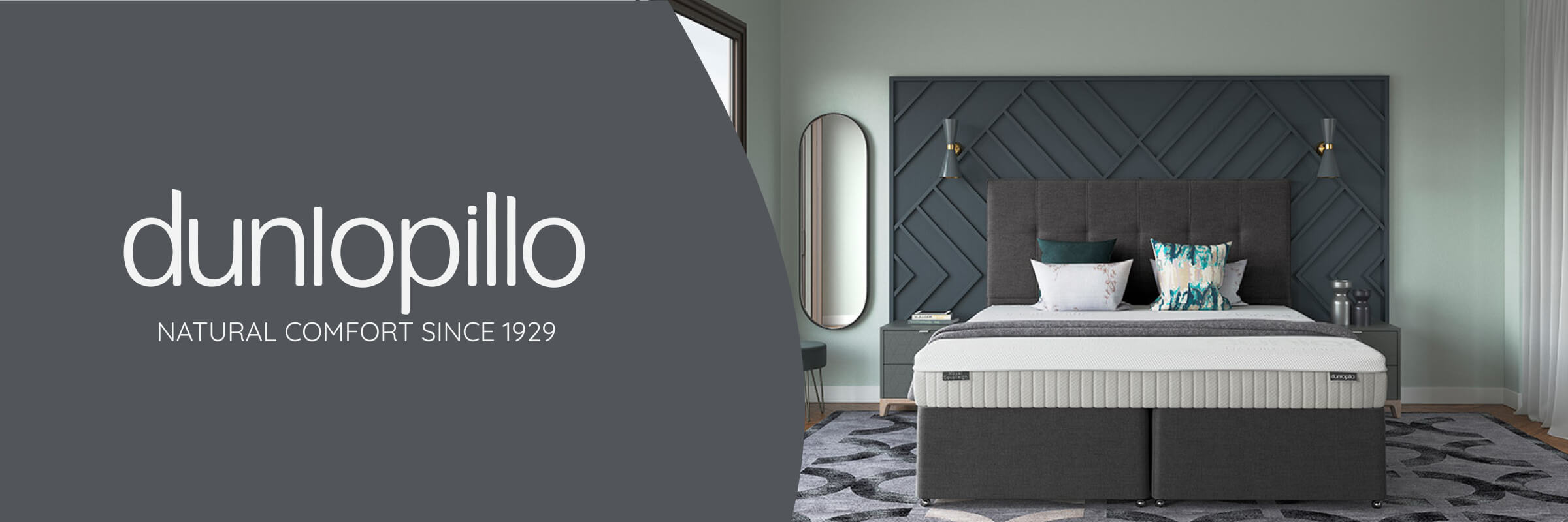 Dunlopillo mattresses and divan beds: natural comfort since 1929