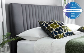 Elle Bed Dark Grey Dressed Headboard Top 5 2024