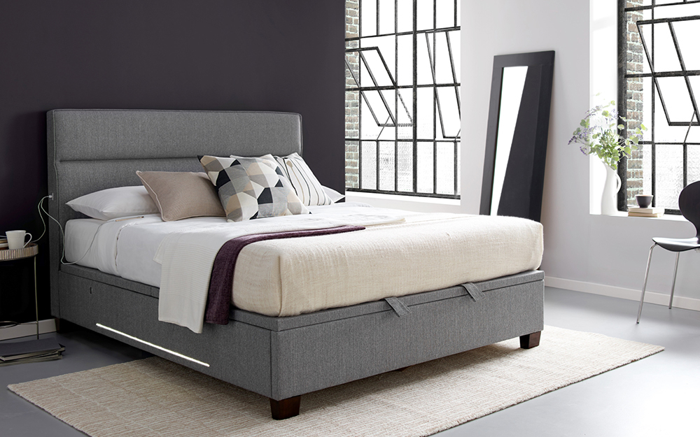 Novo Chico LED Ottoman Bed Frame