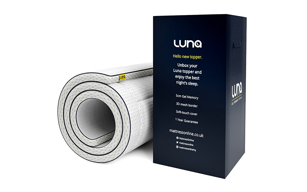 Luna Gel Memory Foam Mattress Topper