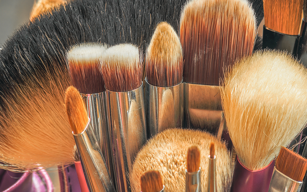 Set of make up brushes