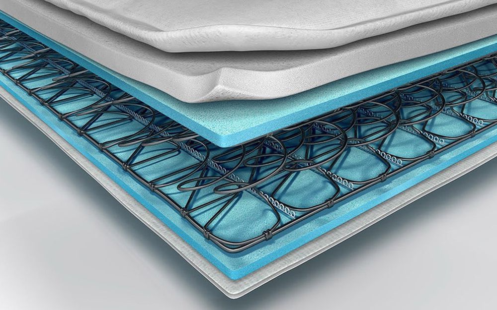 A cross-section of a Silentnight mattress