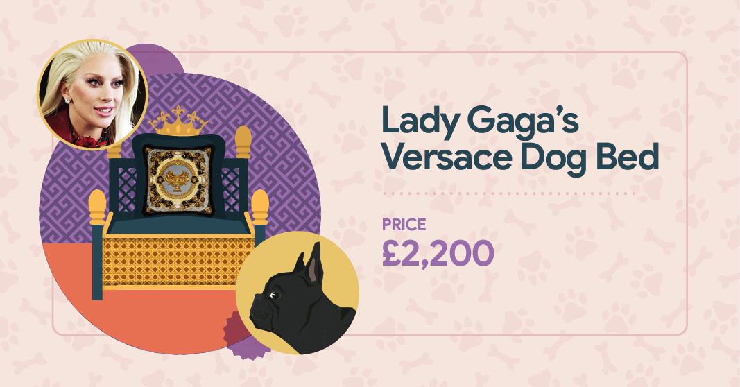 Lady Gaga's Versace Dog Bed