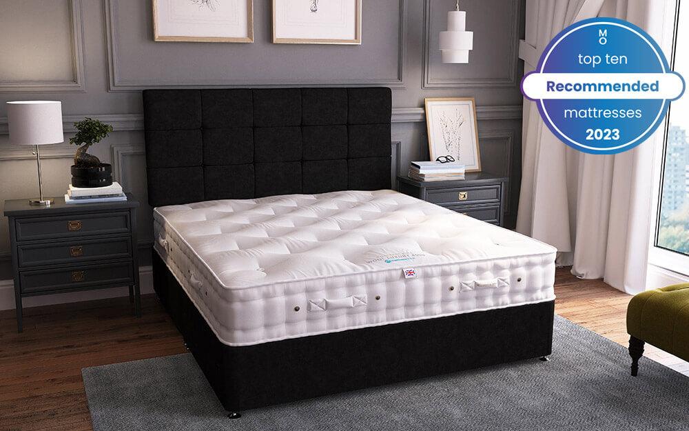 The Millbrook Wool Luxury 4000 Pocket Mattress in a luxury hotel room - Top 10 recommended mattreses 2023