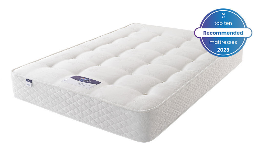 Silentnight Ortho Dream Star Miracoil Mattress on a white backgorund - one of our top ten recommended mattresses 2023