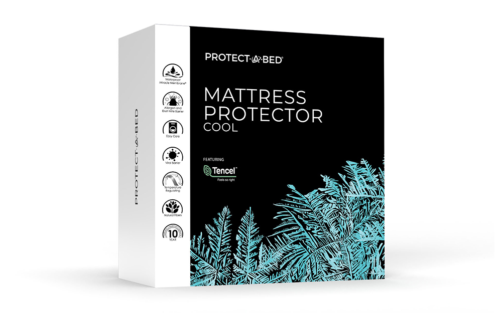 The Protect A Bed Tencel Cool Mattress Protector packaging