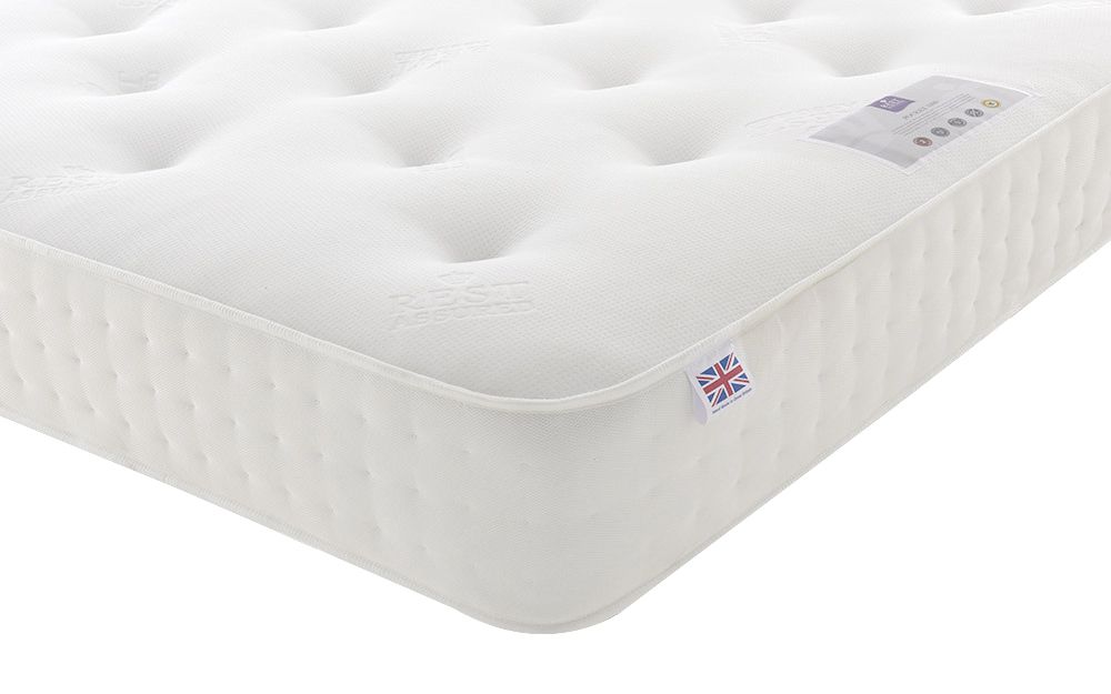 The corner of the Rest Assured Novaro 1000 Pocket Ortho Mattress.