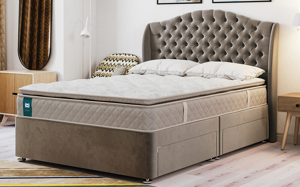 Sealy Alston Gel Pillowtop Advantage Mattress on a bed