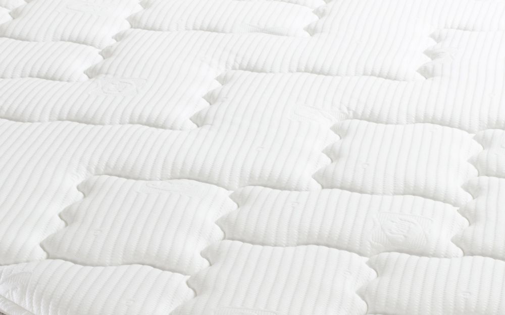 White quilted mattress surface