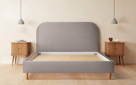 Silentnight Fara Bed Time Grey Undressed Front