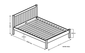 Silentnight Hayes Bed Frame Double Dimensions