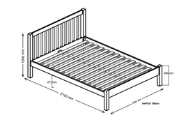 Silentnight Hayes Bed Frame King Size Dimensions