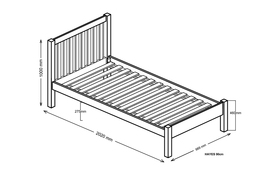 Silentnight Hayes Bed Frame Single Dimensions