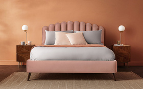 Silentnight Oriana Bed Frame Pink Dressed Front