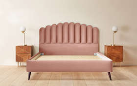 Silentnight Oriana Bed Frame Pink Undressed Front