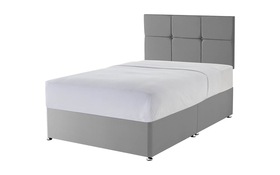 Silentnight Slate Grey Divan Base No Stroage With Castello Headboard