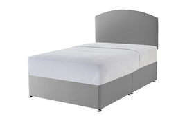 Silentnight Slate Grey Divan Base No Stroage With Selene Headboard