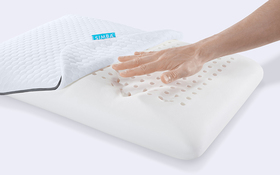 Simba Honeycomb Memory Foam Pillow Hand Impression