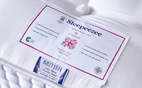 Sleepeezee Perfectly British Strand 1400 Pocket Mattress Label