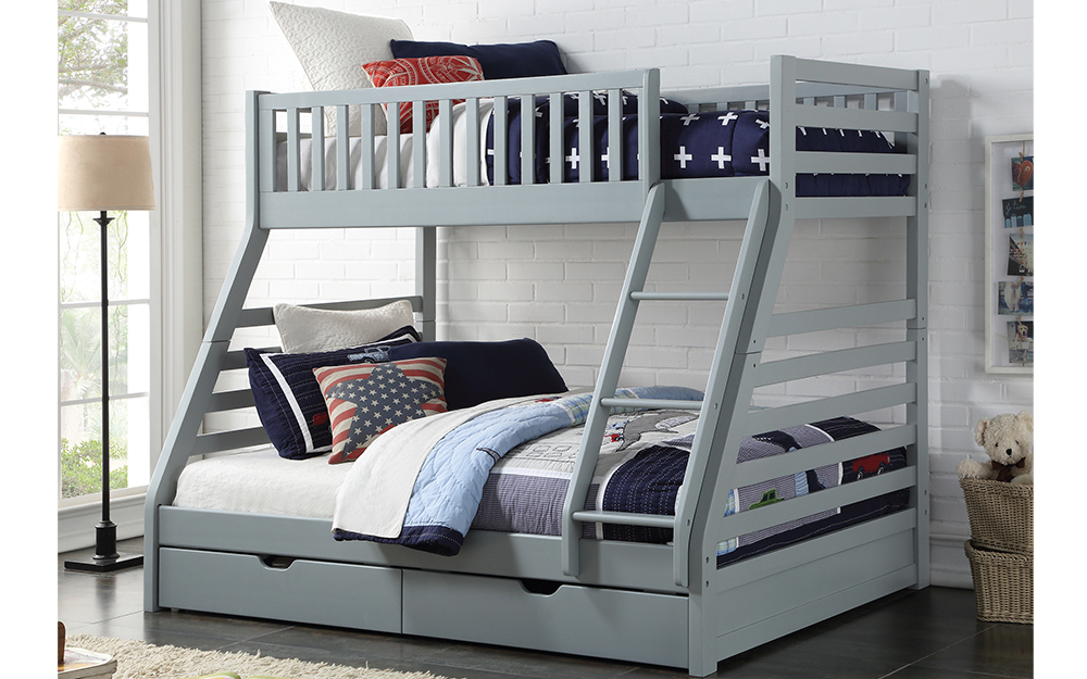 Sweet Dreams States Wooden Bunk Bedroom Grey