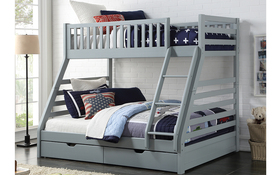 States Wooden Bunk Bed Grey