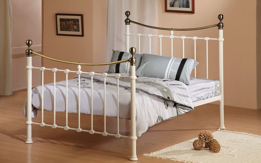 Time Living Bedstead Metal Elizabeth Ivory